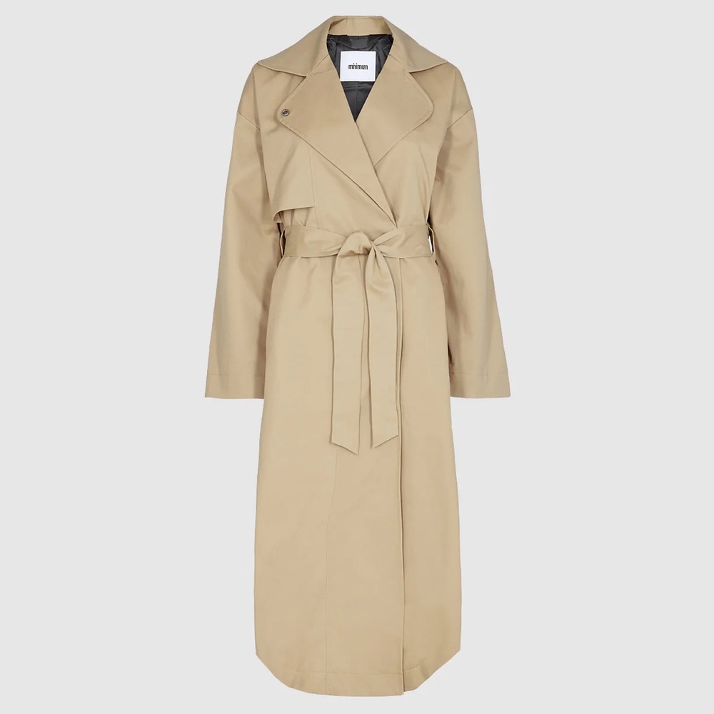 NWT MINIMUM Trencho 9794 outerwear - Safari Size 34 trench coat